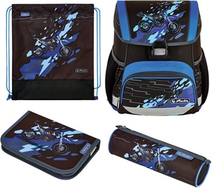 Skolas mugursoma Herlitz Loop Plus - CamouCross, zila/melna