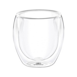 Dubultā stikla glāze Wilmax, stikls, 0.25 l