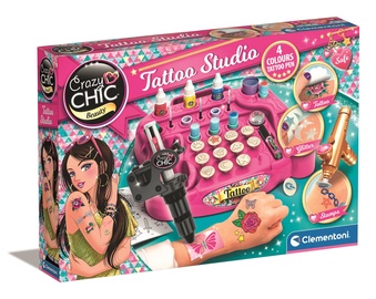 Tetovēšanas komplekts Clementoni Crazy Chic Tattoo Studio 18118, daudzkrāsains