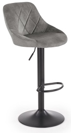 Барный стул H-101, серый, 47 см x 45 см x 84 - 106 см
