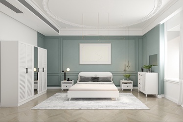 Guļamistabas mēbeļu komplekts Kalune Design Nil 105, iekštelpu, balta