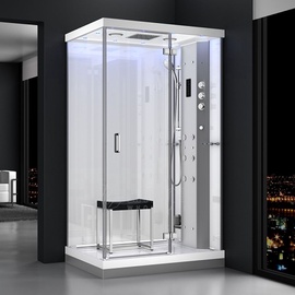Душевая кабина AMUE-H1200-11R BIANCO, массажная, прямоугольная, 1200 мм x 900 мм x 2170 мм