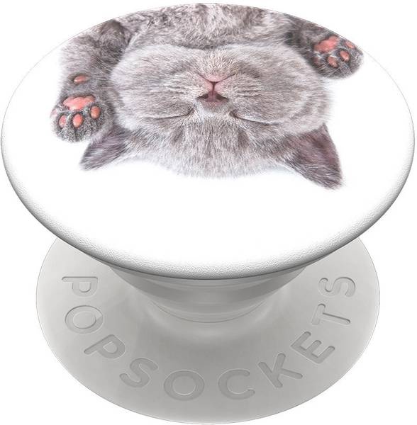 Попсокет PopSockets Cat Nap Gen 2 ME-PS-A129, белый/серый, 3.5 - 6.5 ″