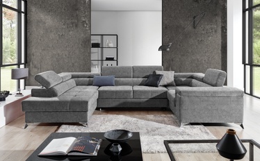 Stūra dīvāns Thiago Gusto 86, tumši pelēka, labais, 350 x 202 cm x 90 cm