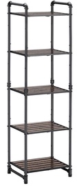 Plaukts Songmics Storage Rack, brūna/melna, 31 cm x 39.5 cm x 129.5 cm