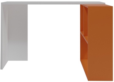 Rašomasis stalas Kalune Design Calisma Masasi Candeger L155, baltas/oranžinis