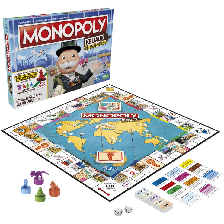 Lauamäng Hasbro Gaming MONOPOLY KELIAUK Pasaulinis turas F4007LT