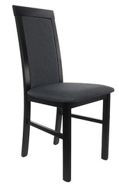 Ēdamistabas krēsls Como, matēts, melna/grafīta, 52 cm x 44 cm x 97 cm