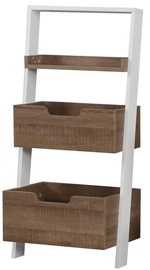 Riiul Kalune Design Low, valge/tamm, 59 cm x 35 cm x 120 cm