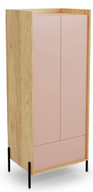 Skapis Halmar Mobius 2D, rozā/ozola, 78 cm x 60 cm x 179 cm