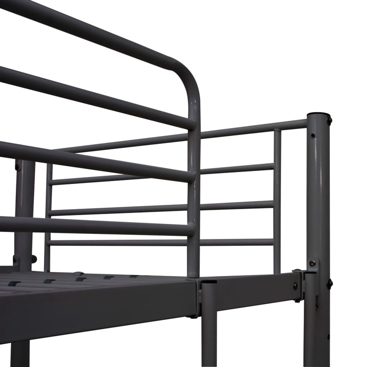 Двухъярусная кровать VLX Metal 287908, коричневый/серый, 210 x 97.5 см
