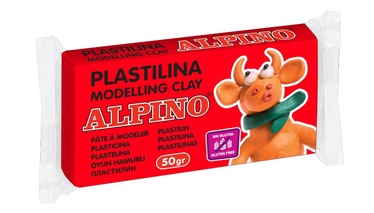 Plastilinas Alpino 1ADP00005901, raudona, 50 g