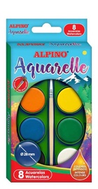 Dažai akvarelė Alpino 1AAQ000008, įvairių spalvų, 8 vnt.