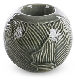 Svečturis Dara 01, keramikas māls, Ø 10 cm, 9 cm, zaļa/tirkīza