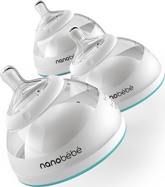 Комплект Nanobebe Breastmilk Baby Bottles, 150 мл, 0 мес., синий