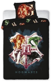 Voodipesukomplekt lastele Harry Potter POW-156, bordoo/sinep/must, 140 x 200 cm