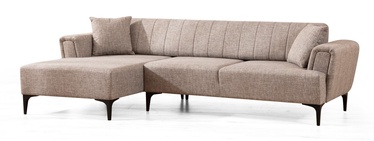 Stūra dīvāns-gulta Atelier Del Sofa Hamlet, gaiši brūna, kreisais, 270 x 140 cm x 77 cm