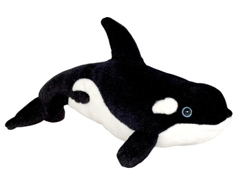 Mīkstā rotaļlieta Wild Planet Whale, balta/melna