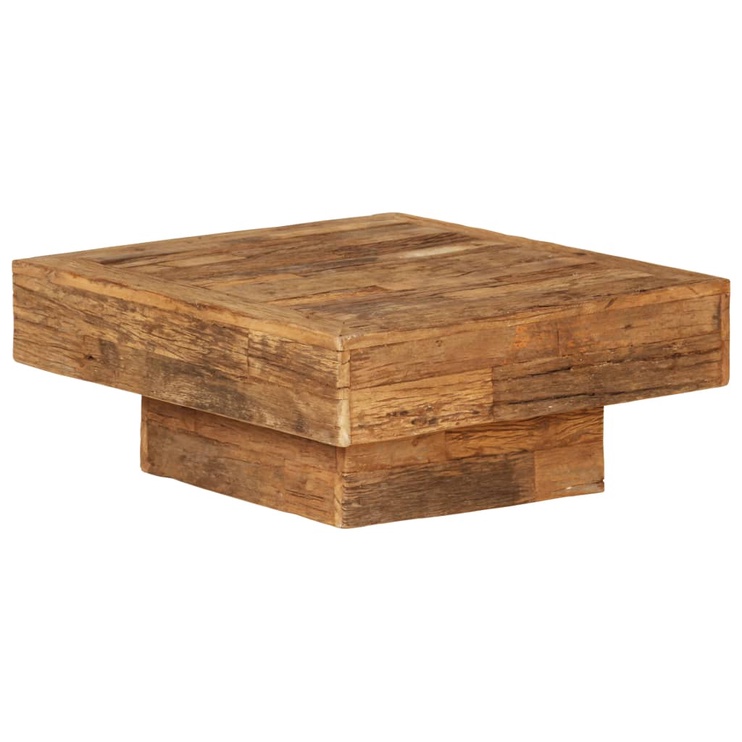 Kafijas galdiņš VLX Solid Reclaimed Wood 246420, brūna, 700 mm x 700 mm x 300 mm