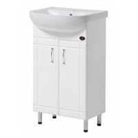 Шкафчик для ванной с раковиной Vento Econom 55, белый, 28.1 x 51 см x 82 см