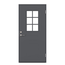 Uks Swedoor B0020, vasakpoolne, hall, 208 x 98 x 11 cm