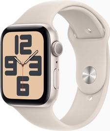 Viedais pulkstenis Apple Watch SE GPS + Cellular 44mm Starlight Aluminium Starlight Sport Band S/M, bēša