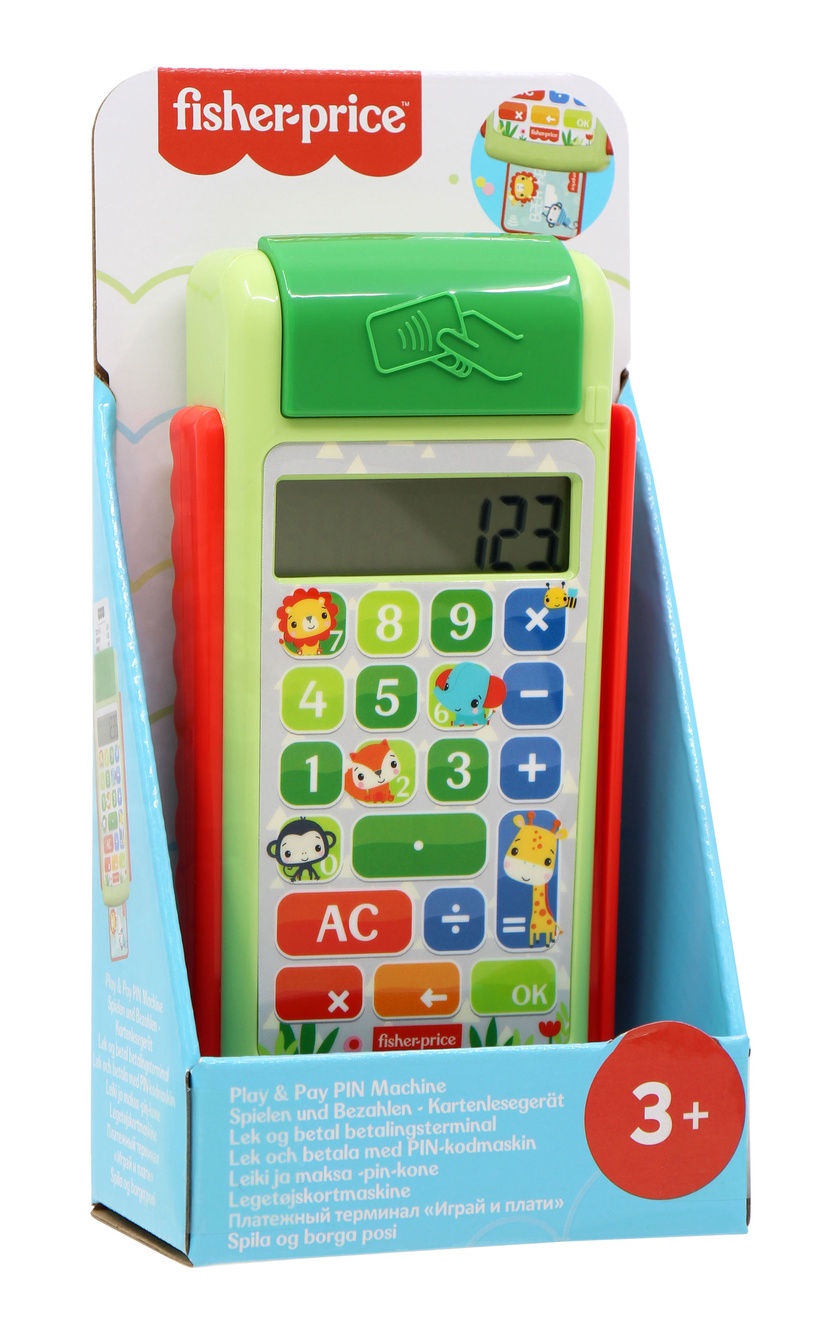 Poe mänguasjad, poe mänguasjad, kaardilugeja Mattel Fisher Price Play & Pay PIN Machine, roheline
