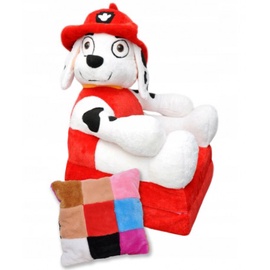 Bērnu krēsls Dog Fireman, balta/sarkana, 450 mm x 700 mm