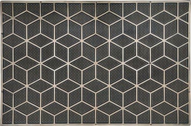 Durų kilimėlis Metis-01, juodas/smėlio, 60 cm x 40 cm