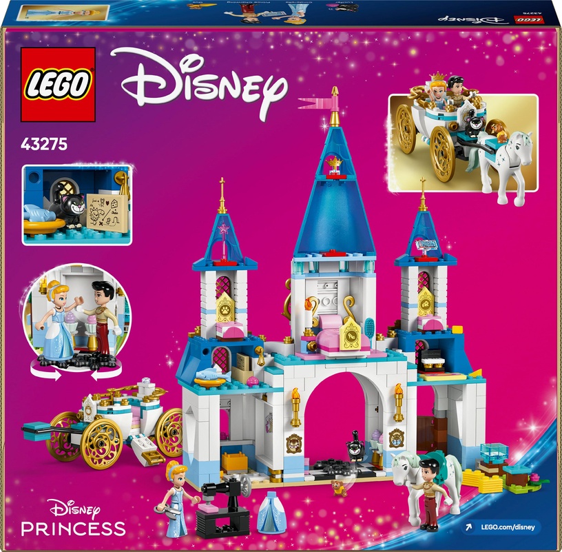 Konstruktor LEGO® City Tuhkatriinu loss ja hobusevanker 43275, 596 tk