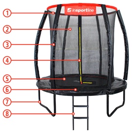Батут inSPORTline Flea, 183 см, с защитной сеткой, с лестницей