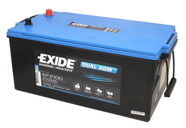 Akumulators Exide Dual AGM EP2100, 12 V, 240 Ah, 1200 A