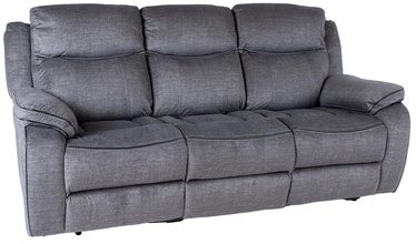 Dīvāns Home4you Gentry 3-Seater, pelēka, 213 x 98 cm x 105 cm