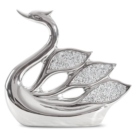 Dekoratiivne kujuke Palmera Swan, hõbe, 27 cm x 8 cm x 26 cm
