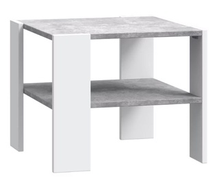 Kafijas galdiņš Forte Pilvi, balta/pelēka, 55 cm x 55 cm x 45 cm