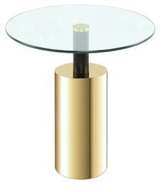 Журнальный столик Kayoom Rosanna 525, прозрачный/золотой, 46 см x 46 см x 50 см