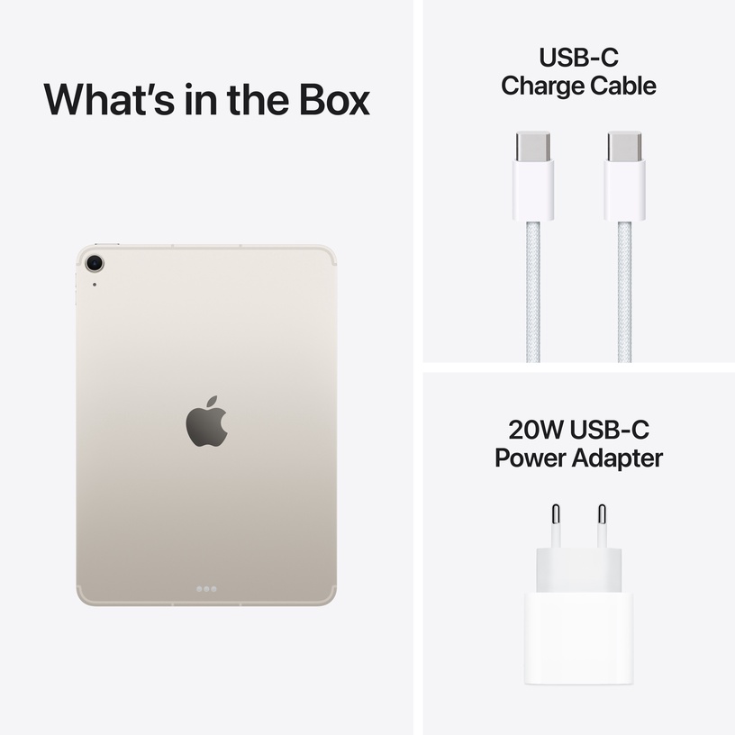 Планшетный компьютер Apple iPad Air M3 Wi-Fi + Cellular, 11″, 8GB/512GB, 5G, starlight