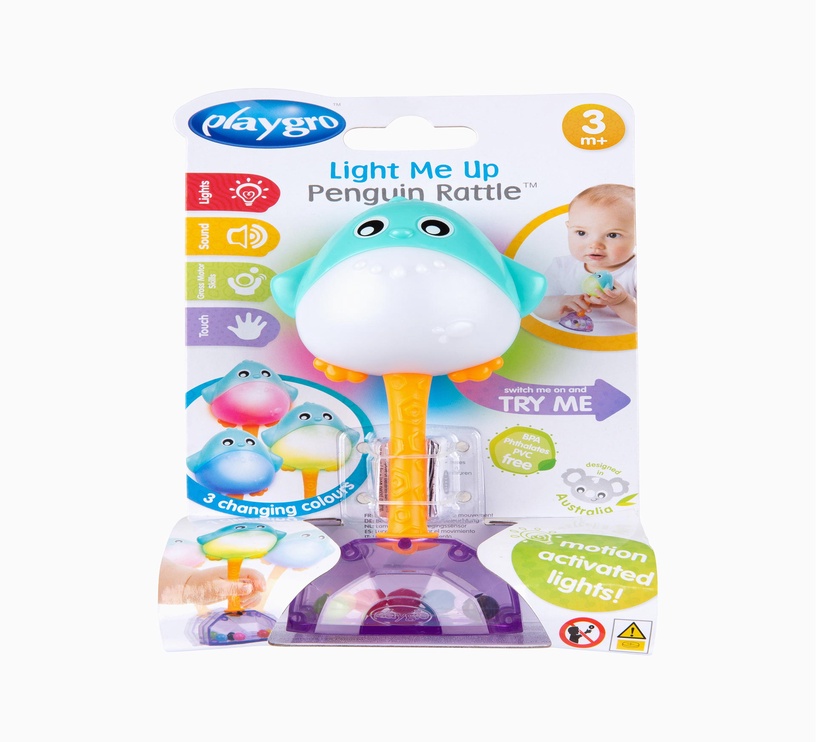 Grabulis Playgro Penguin, daudzkrāsains