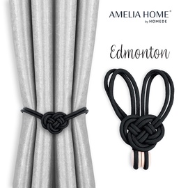 Kardinaaksessuaarid AmeliaHome Edmonton, 380 mm, must, 2 tk