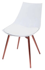 Стул для столовой Kayoom Dakota 210, матовый, белый/медный, 56 см x 47 см x 78 см, 4 шт.