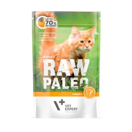 Šlapias kačių maistas Raw Paleo, kalakutiena, 0.1 kg