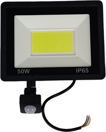Prožektors Mini, 50 W, 3500 lm, 6500 °K, IP65, melna