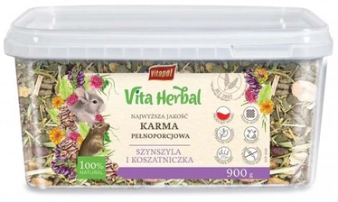 Корм для грызунов Vitapol Vita Herbal, для шиншилл/для дегу, 0.9 кг