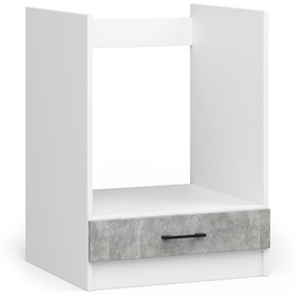 Кухонный шкаф для духовки Akord Oliwia S60KU, белый/серый, 55 см x 60 см x 82 см