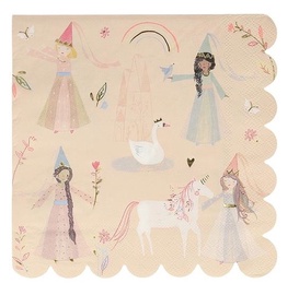 Pabersalvrätikud Meri Meri Princess Large, 165 mm x 165 mm, mitmevärviline, 16 tk