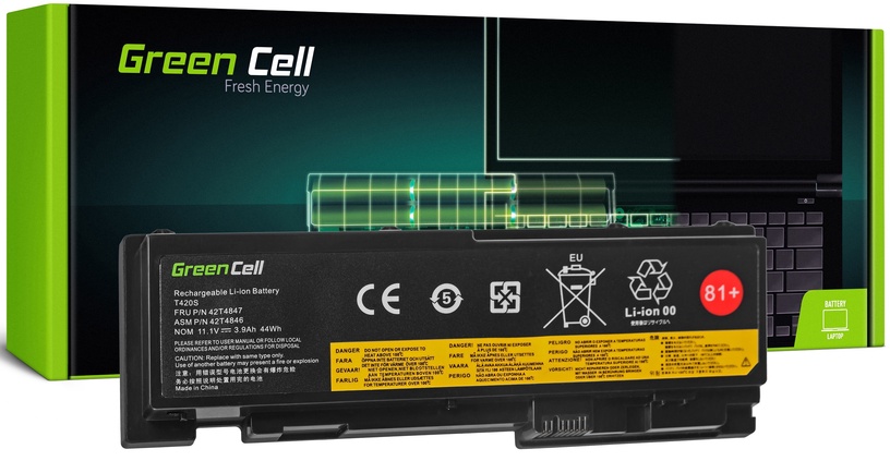 Klēpjdatoru akumulators Green Cell LE78, 3.6 Ah, LiPo