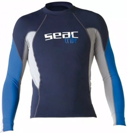 Футболка с длинными рукавами, мужские Seac RAA Long Evo Man, белый/темно-синий, XXXL
