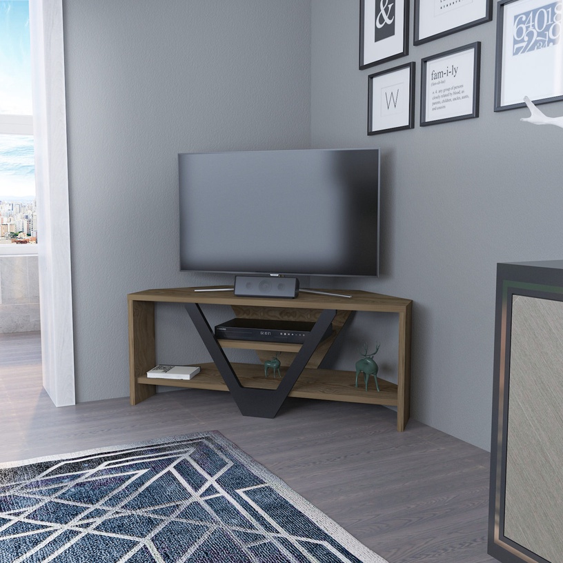 TV-laud Kalune Design Karin, pruun/must, 90 cm x 35 cm x 36.8 cm