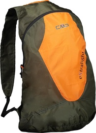 Спортивная сумка CMP Packable Flash Orange, зеленый/oранжевый, 15 л