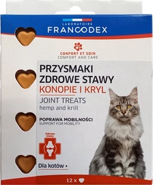 Kārumi kaķiem Francodex Comfort and Care Joint, kaņepes, 12 gab.